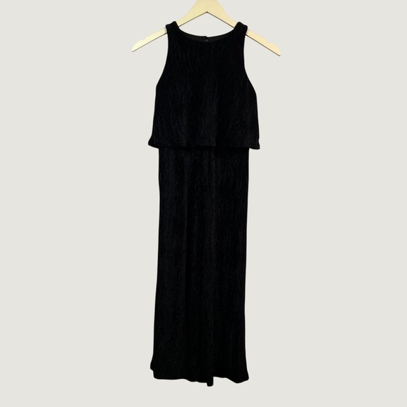 Cat & Jack Other - Cat & Jack Girls Black Plisse Sleeveless Wide Leg Jumpsuit Size M 8 NWT